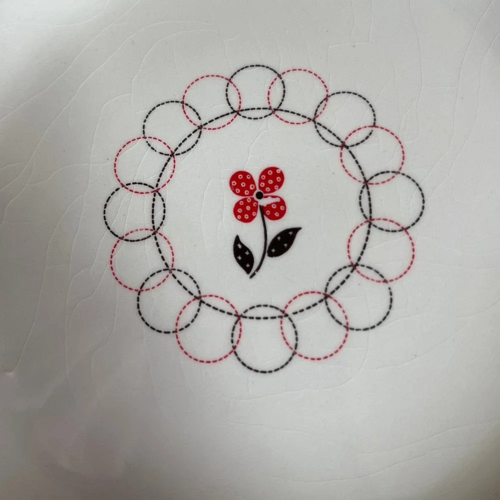Vintage MCM Calico by Salem Salad Dessert Plates 6.25